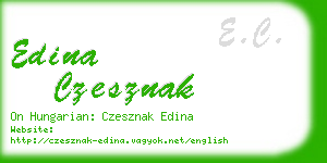 edina czesznak business card